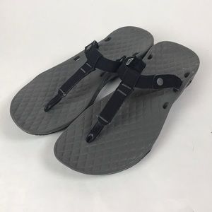 Columbia Flip Flops Sandals Black/Gray Womens 8